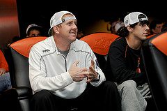 Brandon Weeden watches the BCS Unveiling